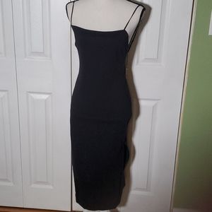 Babaton fitted little black dress sz med